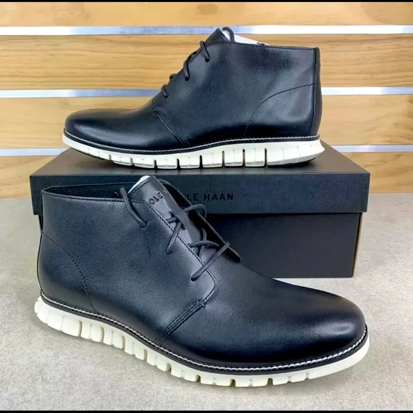 COLE HAAN NWT ZEROGRAND CHUKKA BLACK MENS DRESS SHOES SIZE 11.5 Men main image 4